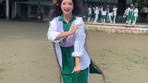 School girl dance