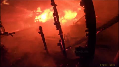 Body cam video shows Rural Metro Fire today fighting fire caused by extension cord