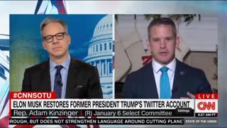 Kinzinger Outraged After Trump’s Twitter Account Gets Reinstated