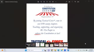 TACTICAL CIVICS: SEPTEMBER 17TH, 2023 CONSTITUITON DAY! COME CELEBRATE; JOIN TACTICALCIVICS.COM