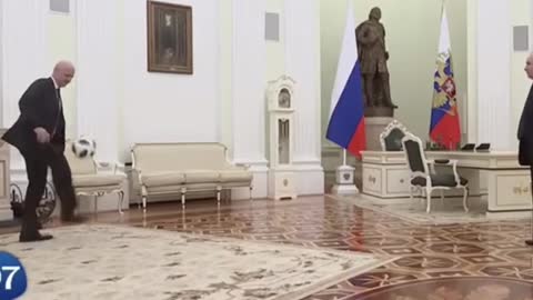 Putin “Juggling ”Football in this Office