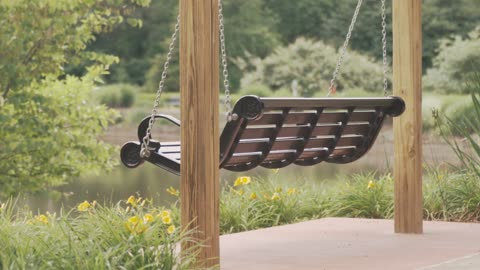 4K Swinging Bench in park _ Creative Commons Videos