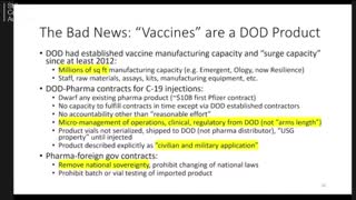 "Vaccines" are a DOD Product