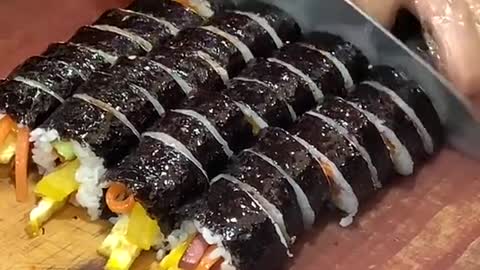 #korean sushi roll#sushi #streetfood
