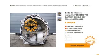 AEPSPIECES.COM - Boite de vitesses manuelle PORSCHE 718 CAYMAN 982 2.0 16V 300cv 982300041A