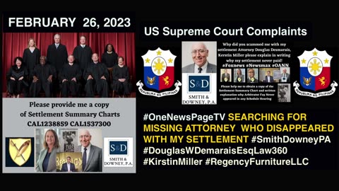 Douglas W. Desmarais Esq Law 360 - US Supreme Court Complaints - Smith Downey PA - EEOC Complaints - FoxBaltimore - Channel7News - Manila Bulletin - Manila Times - Philippines Star - Newsmax - Rumble - OneNewsPageTV - GETTR
