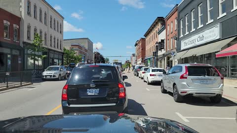 Driving down town Picton Ontario Canada 07 28 2021