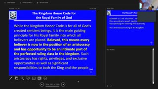 Sunday October 22, 2023 Life of the Messiah 112: Royal Kingdom Honor Code 2