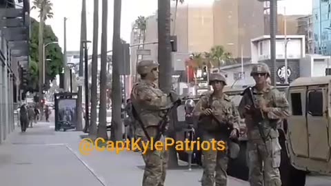 US Military on streets of California