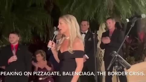 This speech by Liz Crokin about Pizzagate was given at Mar-a-Lago. President Trump was also here.