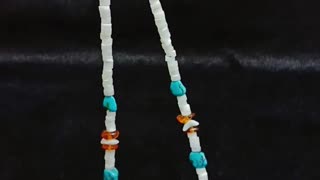 Natural turquoise and amber choker blue stone with bumble bee Charoite pendant