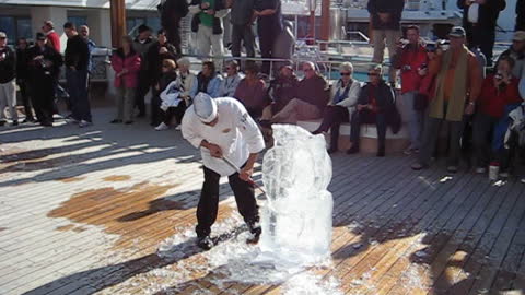 Ice carving