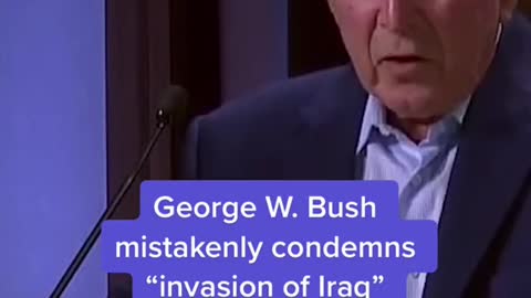 President George W. Bush mistakenly condemned the