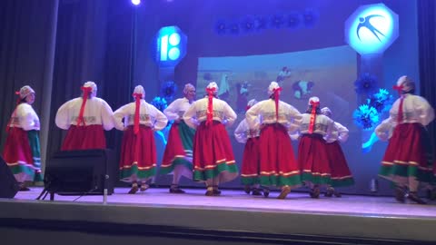 Estonian folk dance at the 'House of Culture' in Sillamae