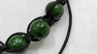 Handmade + Knotting Unique 5”~10” Adjustable Bracelet with Jade, Resin Buddha