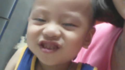 Baby laughing big love camera so cool kids breathed on camera and laught so much