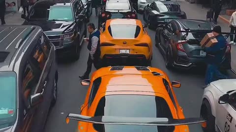 All cars in road