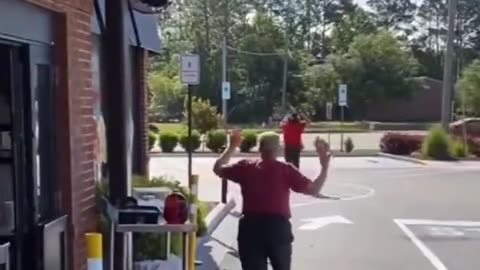 Woman steps out of her car to argue with Chick-fil-A employees