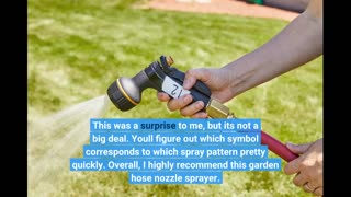 Buyer Comments: INNAV8 Garden Hose Nozzle Sprayer Heavy Duty - Features 10 Spray Patterns, THUM...