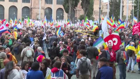 Italian rally calls for country to stop sending weapons to Ukraine