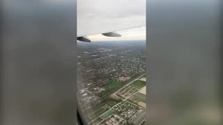 Plane catches fire shortly after taking off in US