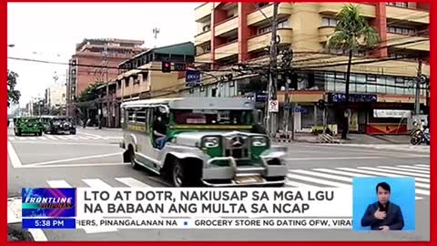 LTO, DOTr, nakiusap sa mga LGU na babaan angmulta sa no-contactapprehension program