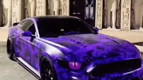 Big purple sports car