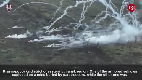 Mines and artillery stop advancing Russian combat vehicles in Luhansk steppes