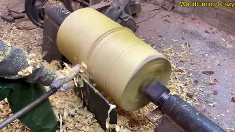 Amazing Woodturning Crazy - Great Hand Crafting Skills On Wood Lathe