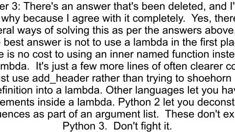 How to unpack a variable in a lambda function