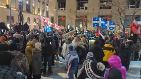 Truckers Freedom Convoy 2022 In Ottawa- Canada Feb 19 Part 2