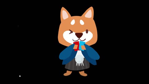 simple flat style animal samurai suit shiba inu mg animation