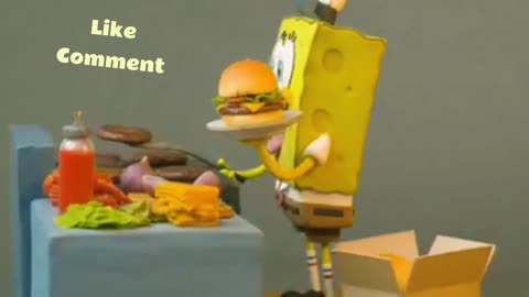 Miniatur SpongeBob SquarePants and craby petty