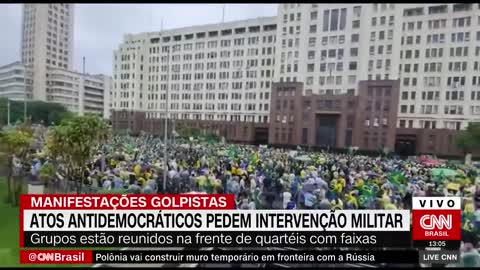 Manifestação golpista: Atos antidemocráticos pedem intervenção militar | LIVE CNN