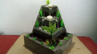 DIY Mini Styrofoam and Cement Fountain