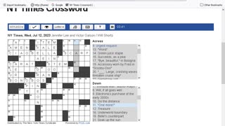 NY Times Crossword 7 Jun 23, Wednesday