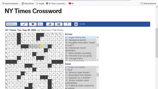 NY Times Crossword 22 Aug 23, Tuesday