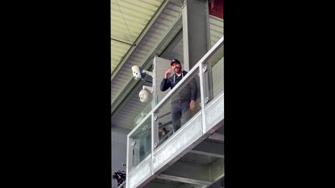 Ryan Reynolds seen cheering at Wrexham game