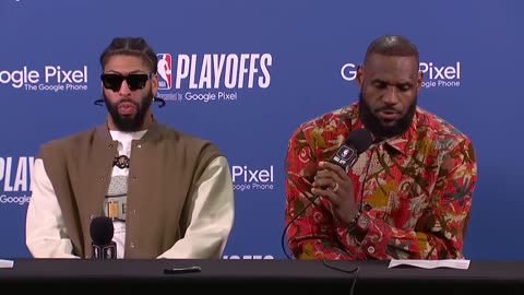 Anthony Davis & LeBron James Talk Game 1 Win vs Warriors, Postgame Interview