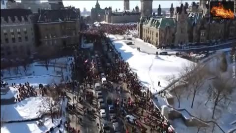 Freedom Convoy Ottawa Drone Footage Remix