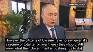 Putin says Ukraine's drone attacks are intended to draw a reaction. Will see what to do about that