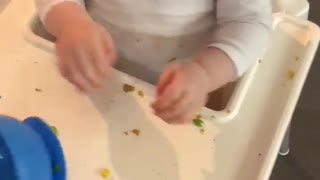 Boy's Food Bowl Sticks to His Face