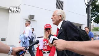 Former Trump adviser Peter Navarro arrives in Milwaukee at RNC 2024 after released from prison.