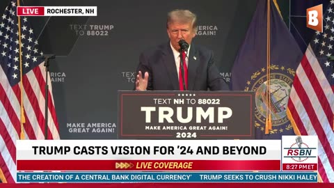 LIVE: Donald Trump Delivering Remarks in Rochester, NH...