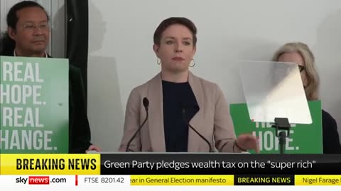 Green Party co-leaders Adrian Ramsay and Carla Denyer unveil manifesto Sky News