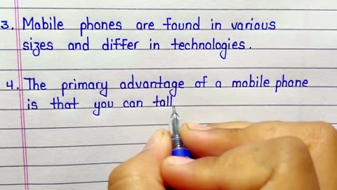 Mobile telephones essay in english 10 traces || About 10 traces on smartphone