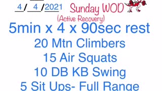WOD 4/4/2021/ Tuff Luv CrossFit