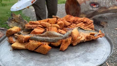 "Wilderness Village Atlantic Salmon Cooking"