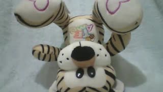 Stuffed tiger stays upside down, it lost the track of gravity! [Nature & Animals]