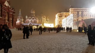 Moscow red square on winter
